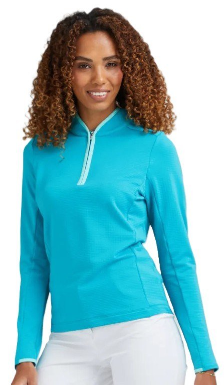 Ping Abigale Performance Fleece damska bluza, turquoise