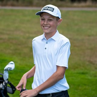 PING Lindum Junior dziecięce polo, białe