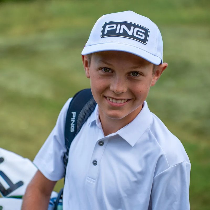 PING Lindum Junior dziecięce polo, białe
