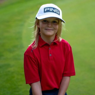 PING Lindum Junior dziecięce polo, rich red