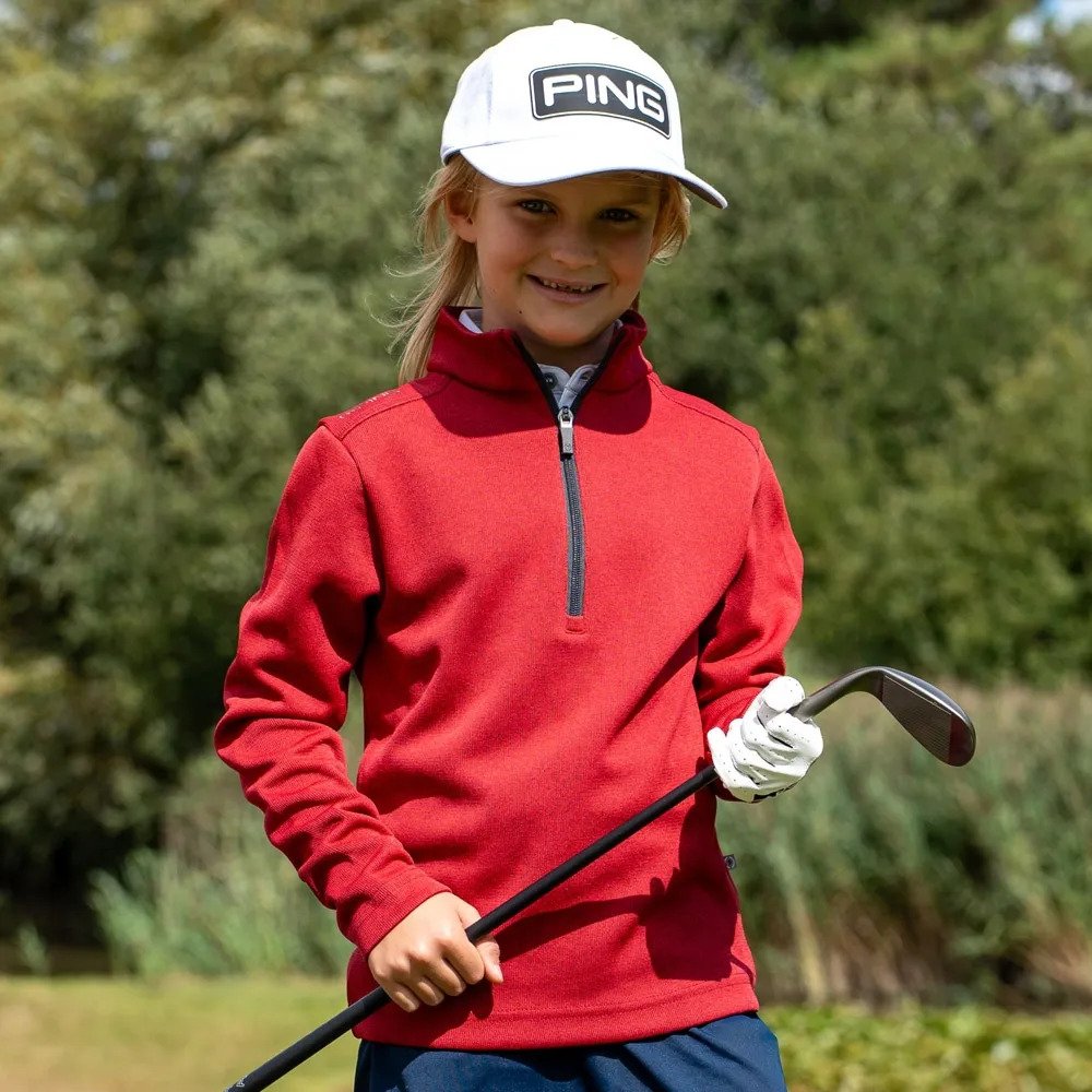 PING Ramsey Junior bluza, Rich Red Marl
