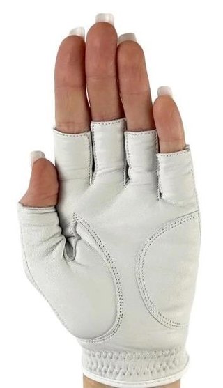 Best of Golf America Half Finger damska rękawica golfowa, biała