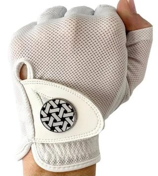 Best of Golf America Half Finger damska rękawica golfowa, biała