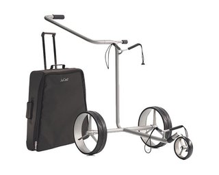 JuStar Silver 3-Wheeled wózek golfowy + torba transportowa i hamulec