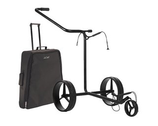 JuStar Black 3-Wheeled wózek golfowy + torba transportowa i hamulec