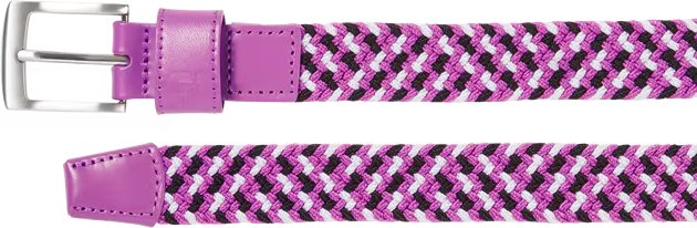 FootJoy Braided unisex pasek, czarny/biały/jagodowy, długi