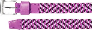FootJoy Braided unisex pasek, czarny/biały/jagodowy, długi