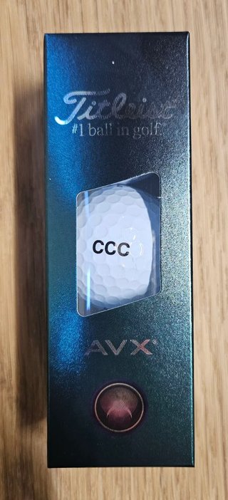 Titleist AVX piłki golfowe, tekst: CCC, 3szt.