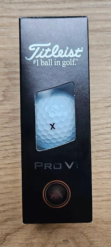 Titleist Pro V1 piłki golfowe, tekst kolor: czarny, standardowa numeracja 1-4, Tekst: X - 3 piłki