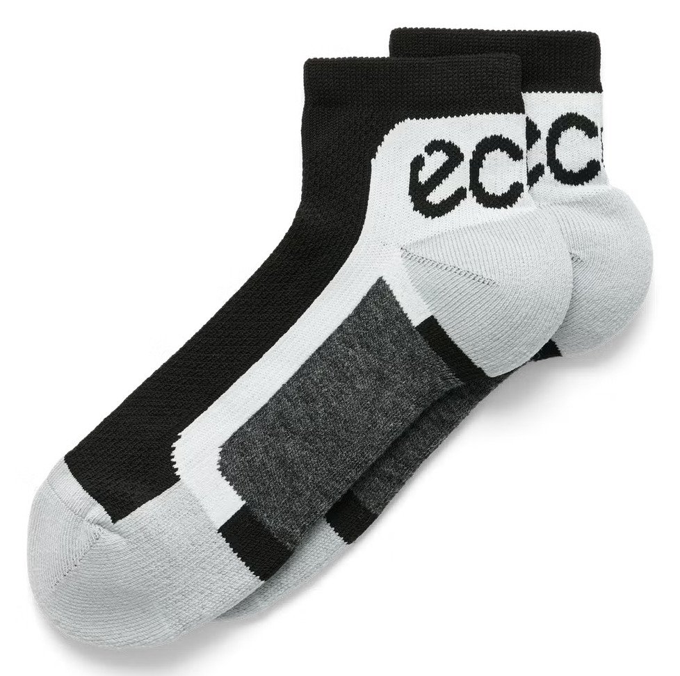 Ecco Tech Sporty Ankle-Cut skarpety, czarno/białe