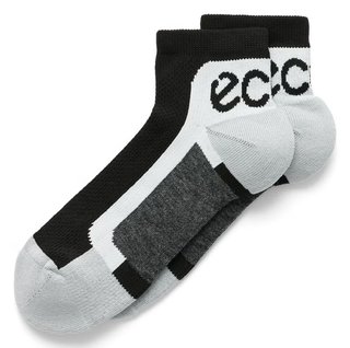 Ecco Tech Sporty Ankle-Cut skarpety, czarno/białe