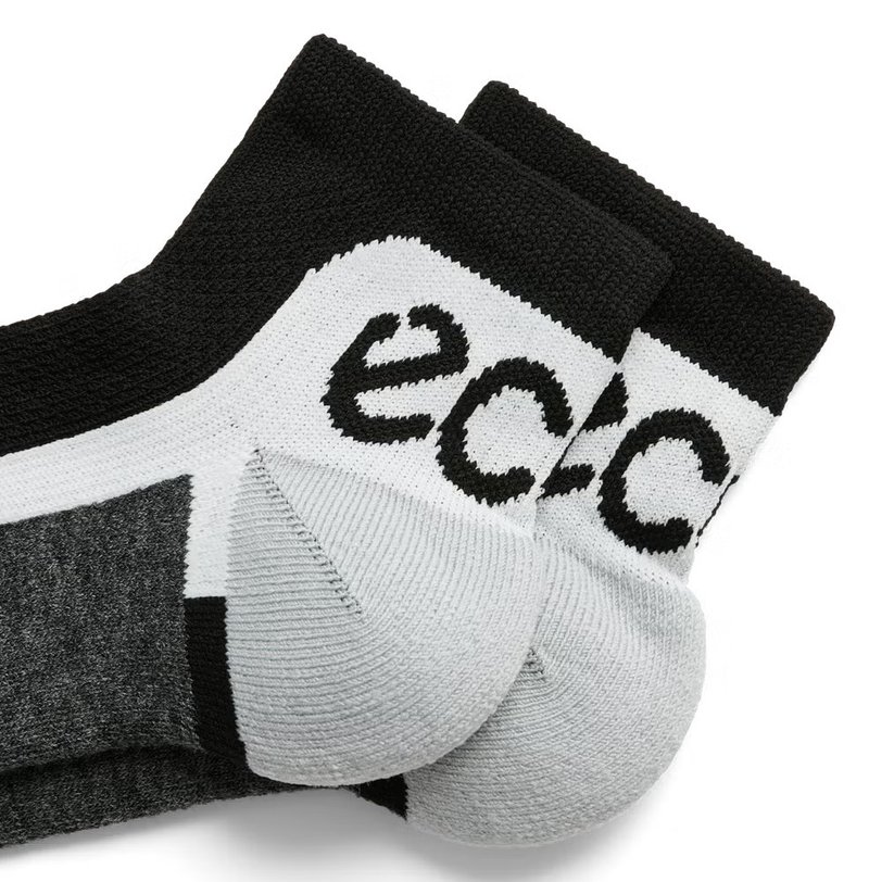 Ecco Tech Sporty Ankle-Cut skarpety, czarno/białe