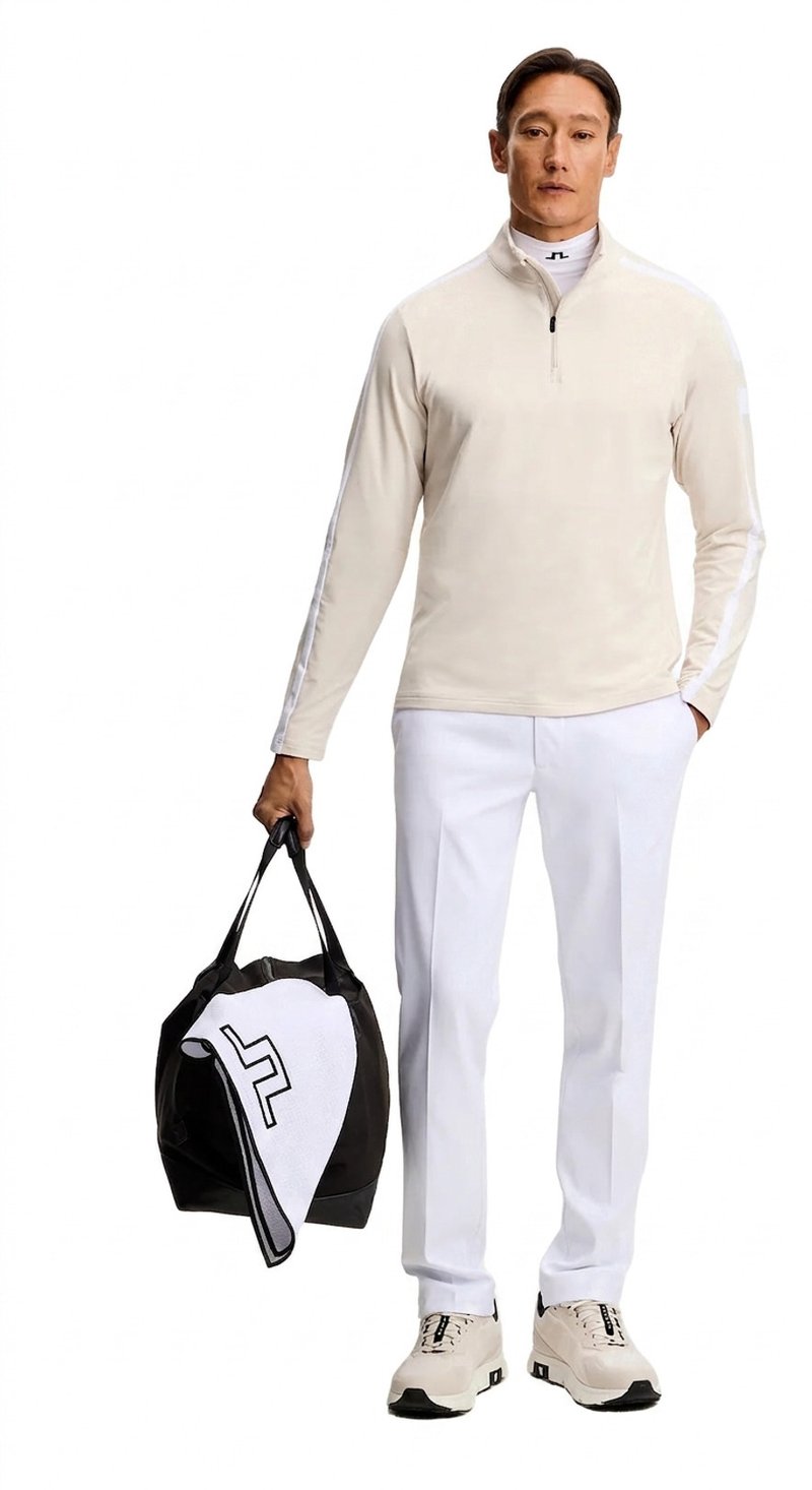 J.Lindeberg Keaton Quarter Zip Mid Layer męska bluza, Moonbeam