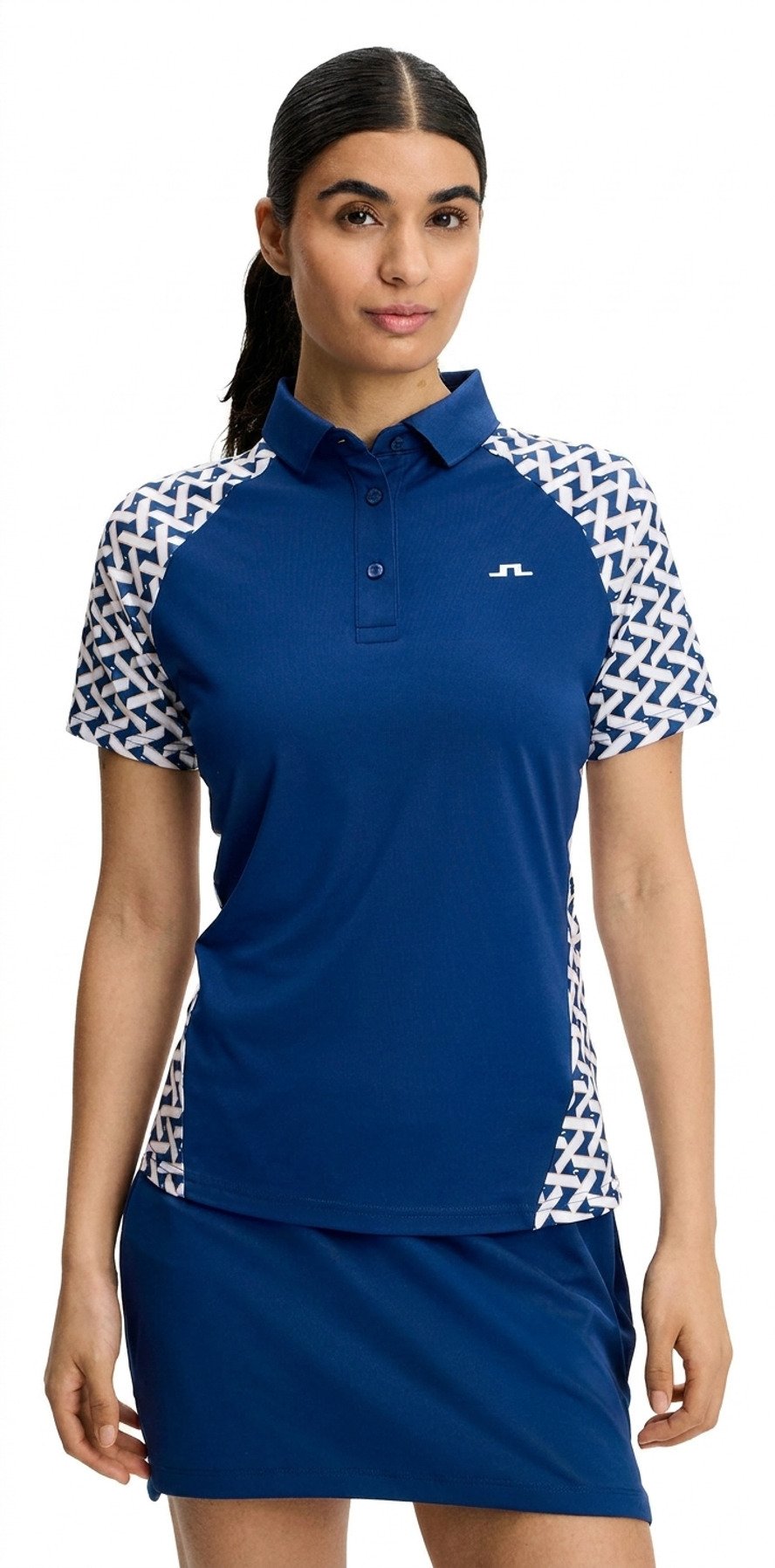 J.Lindeberg Chiara Polo damskie polo, Ladder Estate White