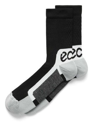 Ecco Tech Sporty Mid-Cut skarpety, czarne/białe