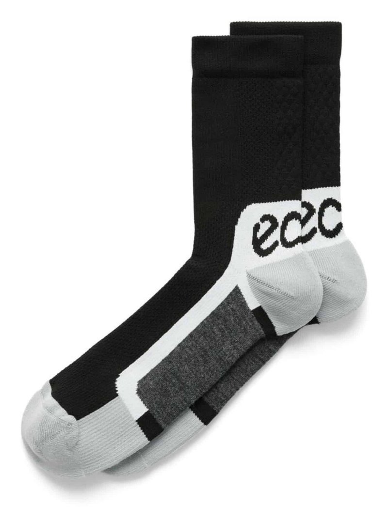 Ecco Tech Sporty Mid-Cut skarpety, czarne/białe