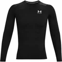 Under Armour HeatGear męska kompresyjna koszulka z długim rękawem, czarno/biała