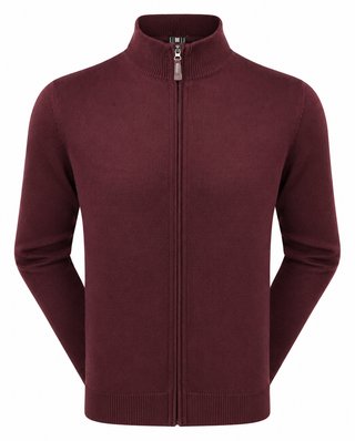FootJoy drirelease Full-Zip Lined męski sweter, port