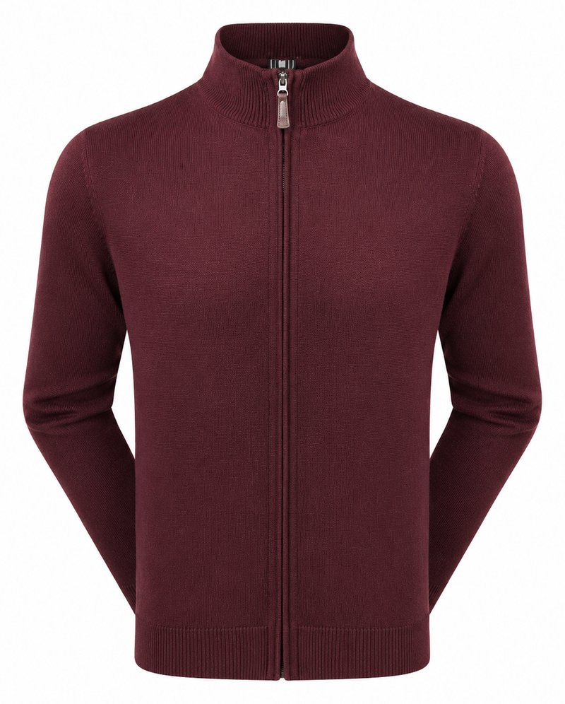 FootJoy drirelease Full-Zip Lined męski sweter, port