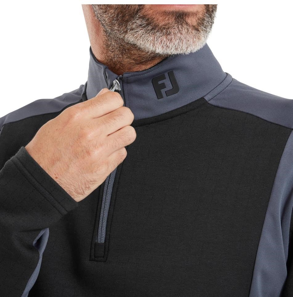 FootJoy ThermoSeries Blocked Midlayer męska bluza, czarno/szara
