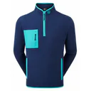 FootJoy Polar Fleece Chill-Out męska bluza, navy/lake blue