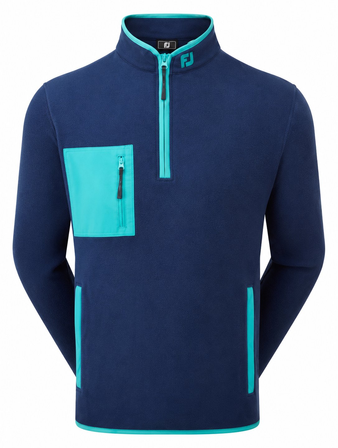 FootJoy Polar Fleece Chill-Out męska bluza, navy/lake blue