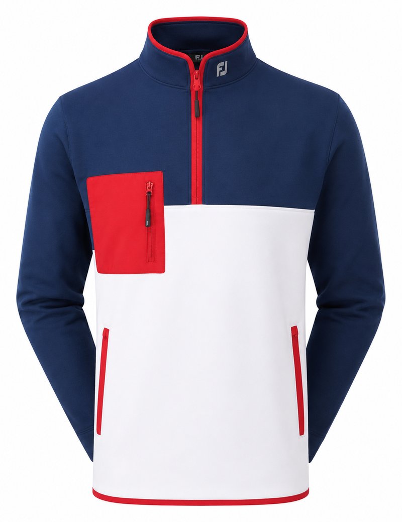 FootJoy Polar Fleece Chill-Out męska bluza, navy/white/red