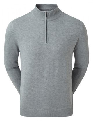 FootJoy drirelease Half-Zip Lined męski sweter, port heather grey