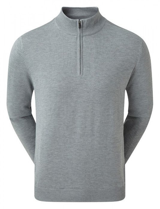 FootJoy drirelease Half-Zip Lined męski sweter, port heather grey