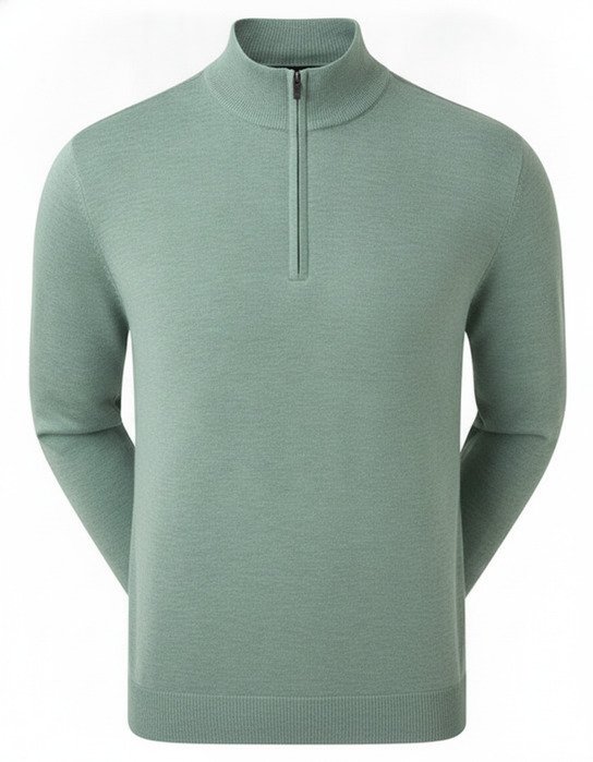 FootJoy drirelease Half-Zip Lined męski sweter, heather olive