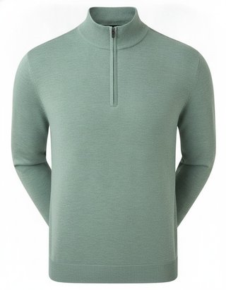FootJoy drirelease Half-Zip Lined męski sweter, heather olive