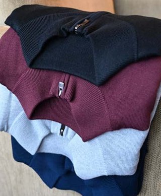 FootJoy drirelease Half-Zip Lined męski sweter, heather blue