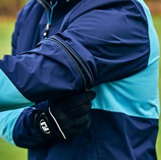 FootJoy HydroLite X Short Sleeve męska kurtka przeciwdeszczowa, czarna