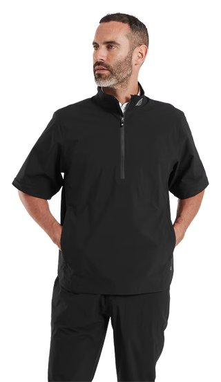 FootJoy HydroLite X Short Sleeve męska kurtka przeciwdeszczowa, czarna