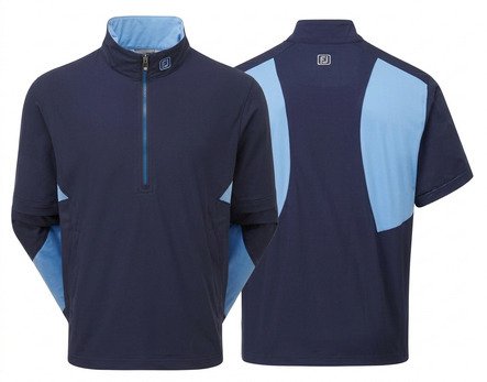 FootJoy HydroLite X Short Sleeve męska kurtka przeciwdeszczowa, navy/mid blue