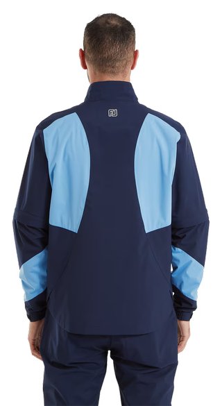 FootJoy HydroLite X Short Sleeve Rain męska koszula przeciwdeszczowa, granatowy/średni niebieski