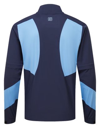 FootJoy HydroLite X Short Sleeve Rain męska koszula przeciwdeszczowa, granatowy/średni niebieski
