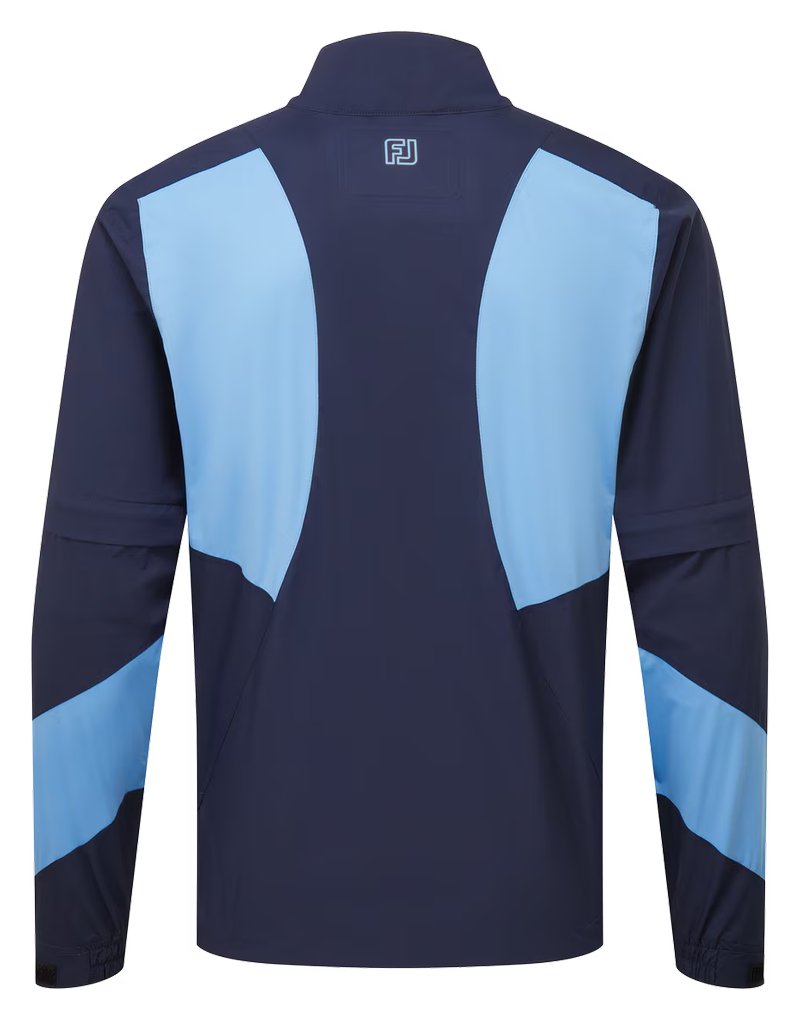FootJoy HydroLite X Short Sleeve Rain męska koszula przeciwdeszczowa, granatowy/średni niebieski