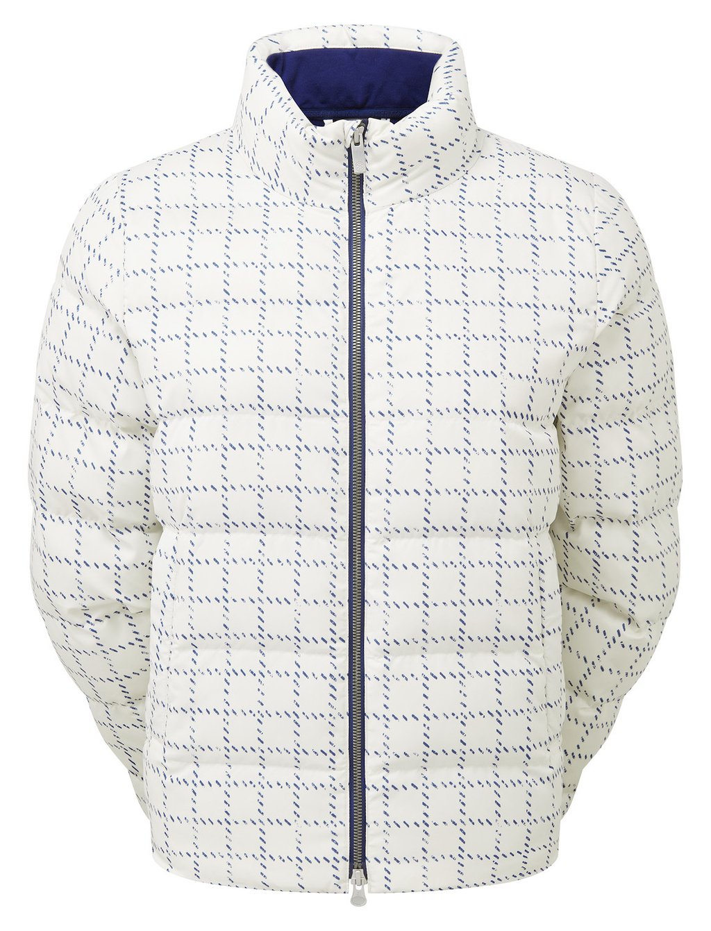 FootJoy ThermoSeries Insulated damska kurtka, off white/navy distressed plaid