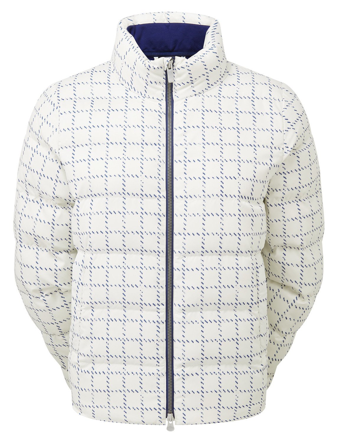 FootJoy ThermoSeries Insulated damska kurtka, off white/navy distressed plaid