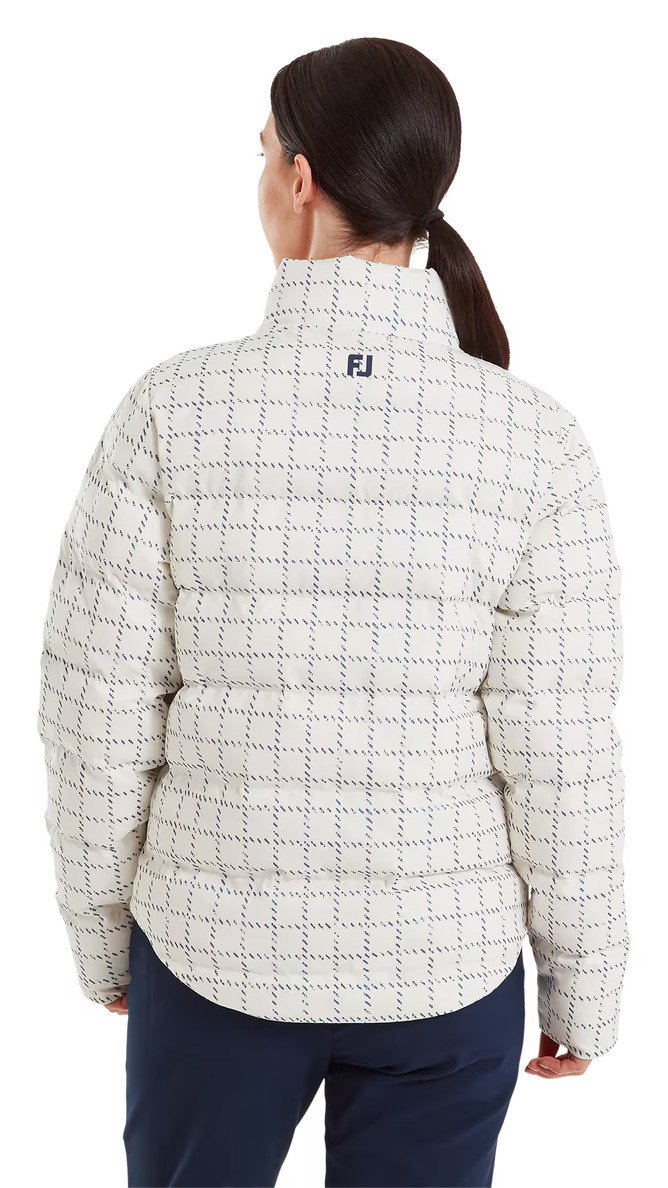 FootJoy ThermoSeries Insulated damska kurtka, off white/navy distressed plaid