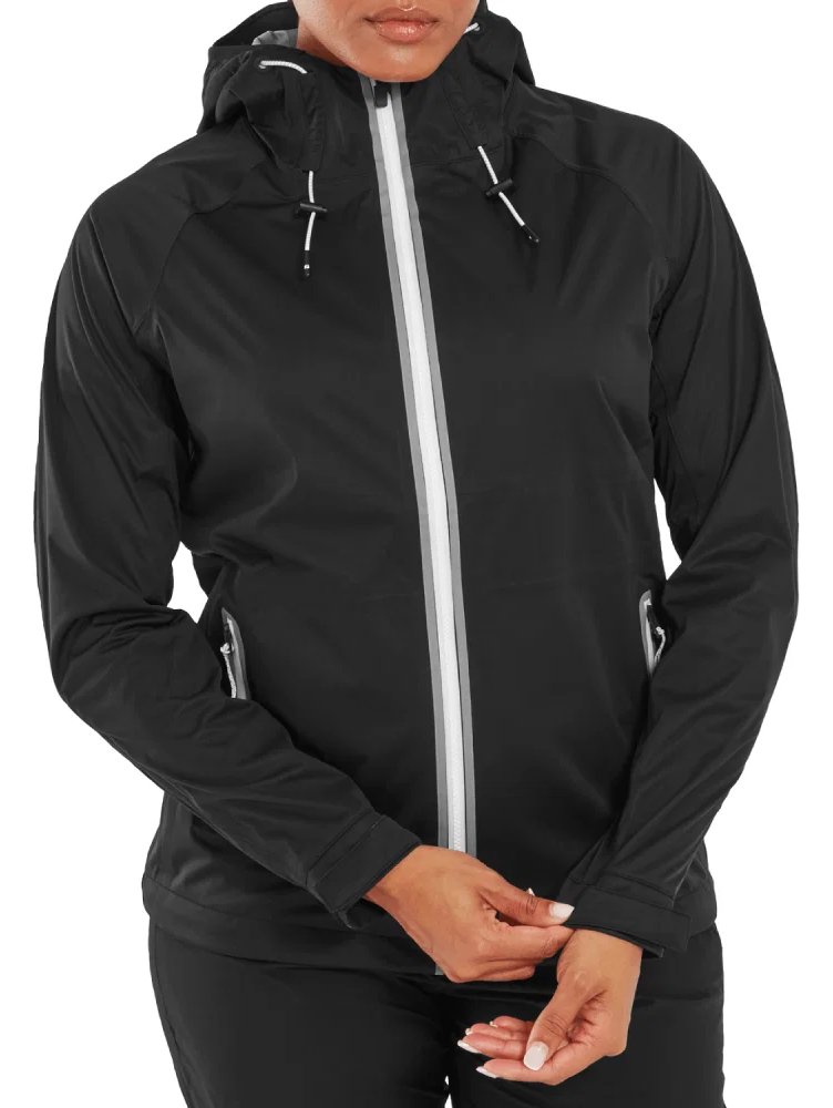 FootJoy HydroKnit damska kurtka, czarno/szaro/biała