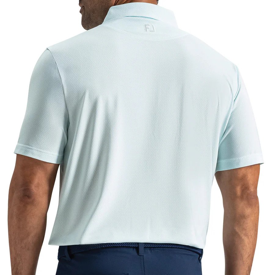 FootJoy Heritage Logo Lisle męskie polo, white/mint julep
