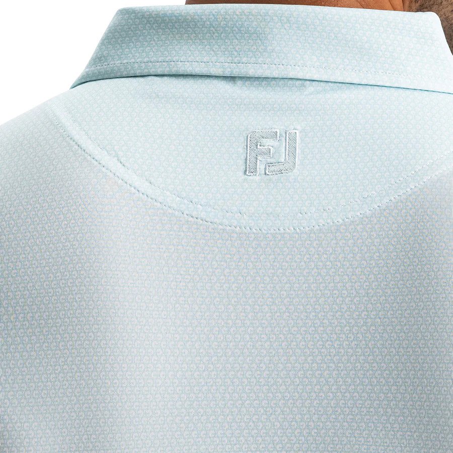 FootJoy Heritage Logo Lisle męskie polo, white/mint julep