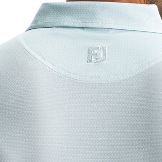 FootJoy Heritage Logo Lisle męskie polo, white/mint julep