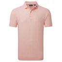 FootJoy Heritage Logo Lisle męskie polo, biało/brzoskwiniowe