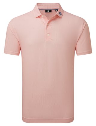 FootJoy Heritage Logo Lisle męskie polo, biało/brzoskwiniowe
