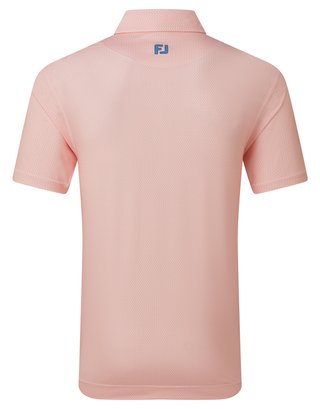 FootJoy Heritage Logo Lisle męskie polo, biało/brzoskwiniowe