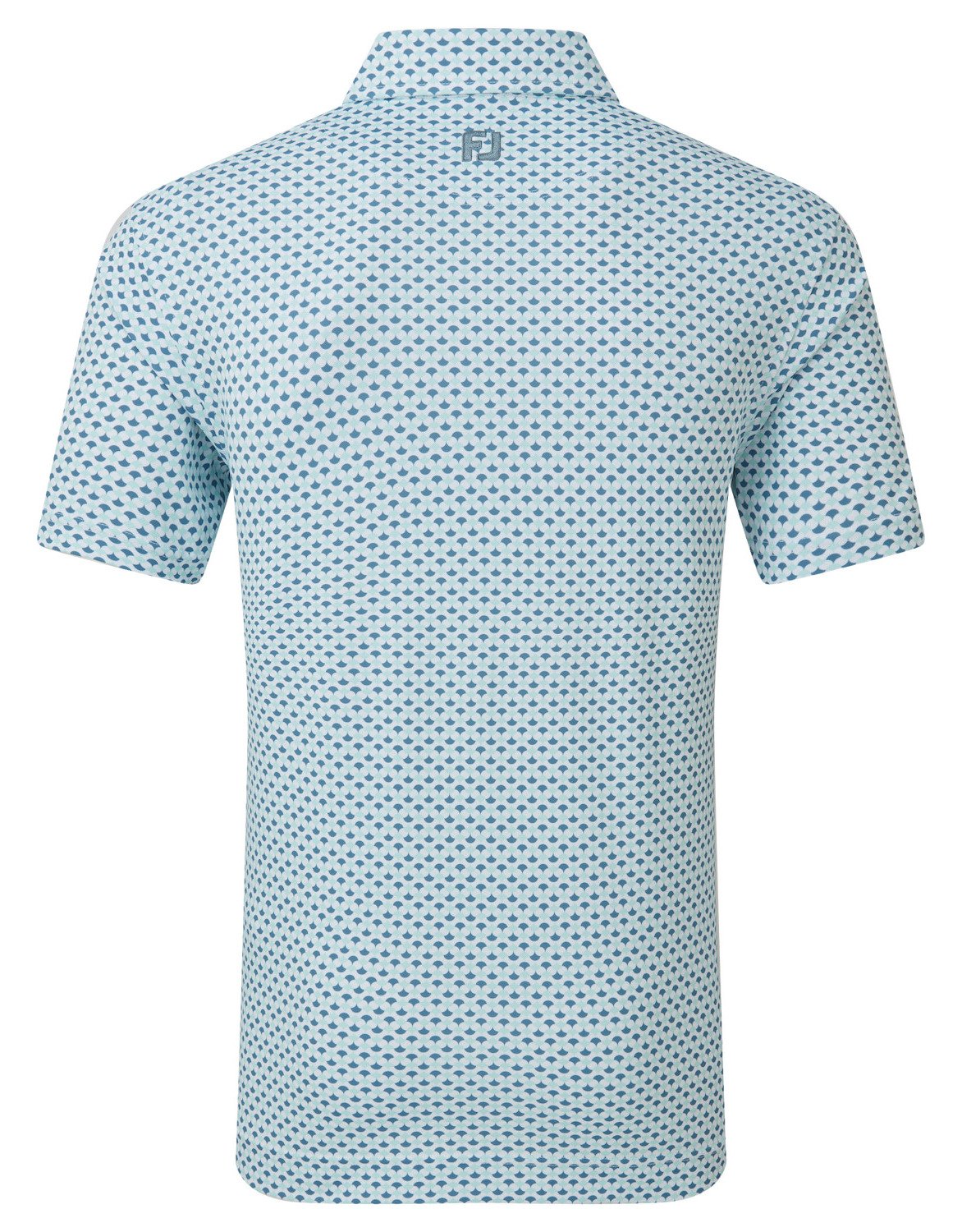 FootJoy Ginko Geo Pique męskie polo, white/mint julep/winward blue