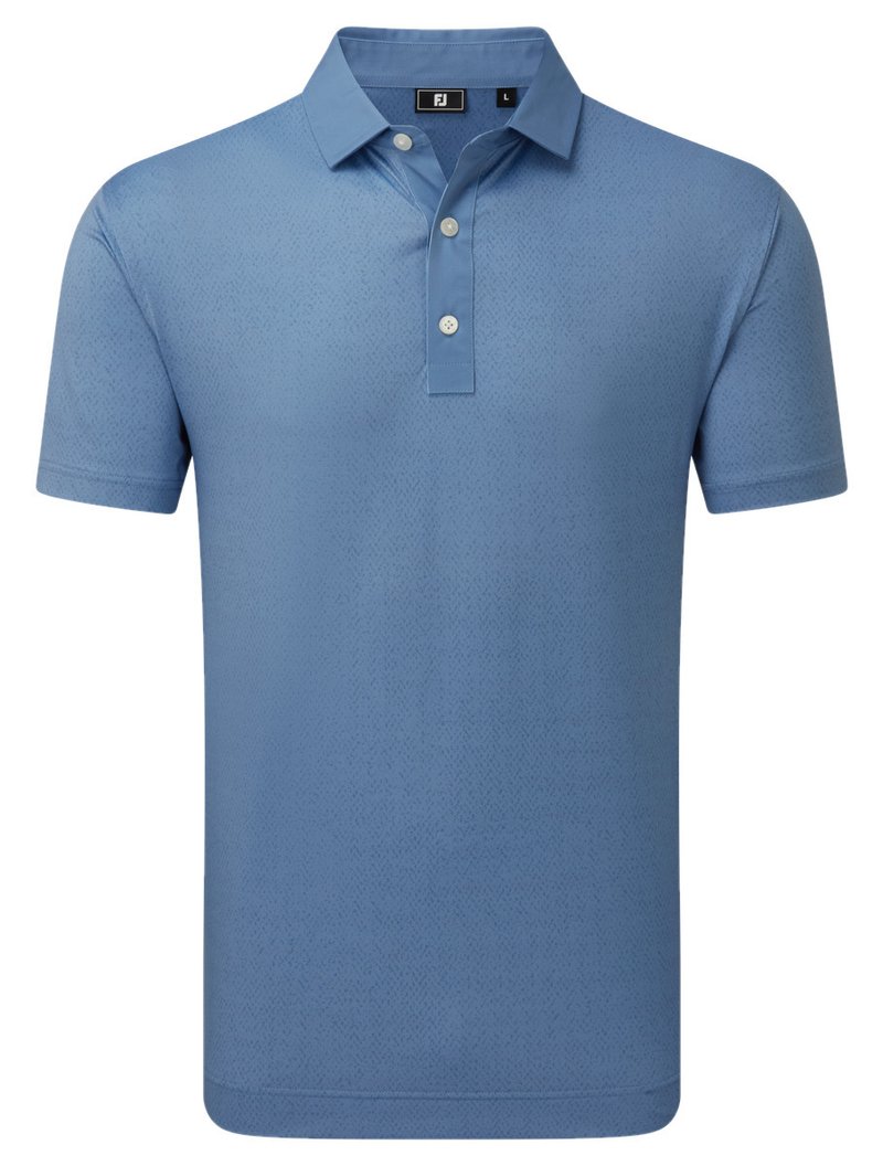 FootJoy Tailor Texture Lisle męska koszulka polo, riviera tonal